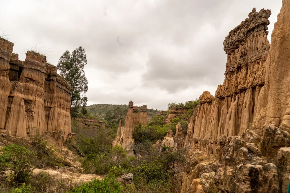 Vista de las rocas del Desierto de la Tatacoita