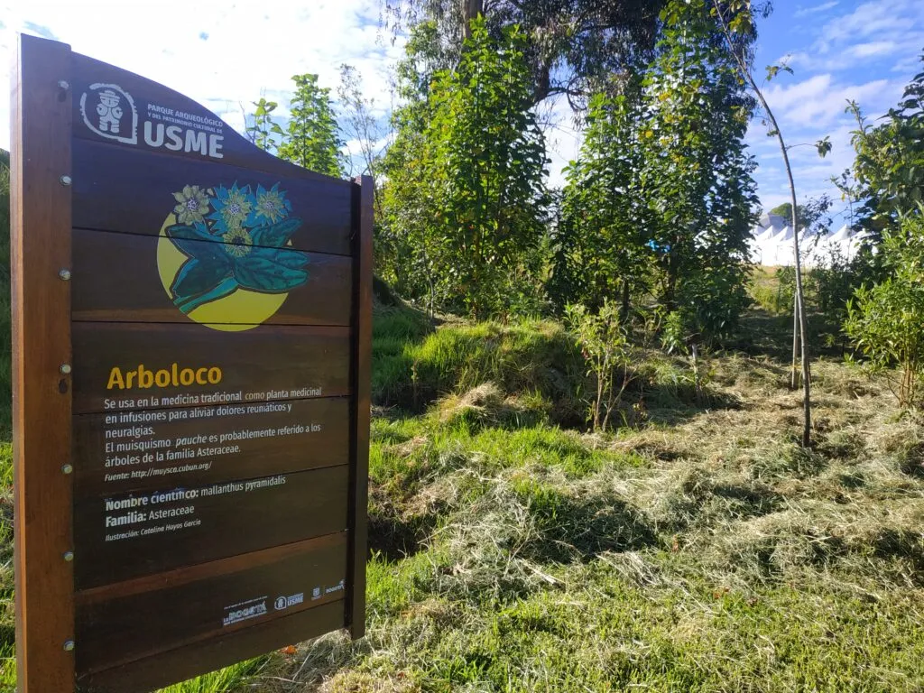 letrero Parque Arqueológico de Usme