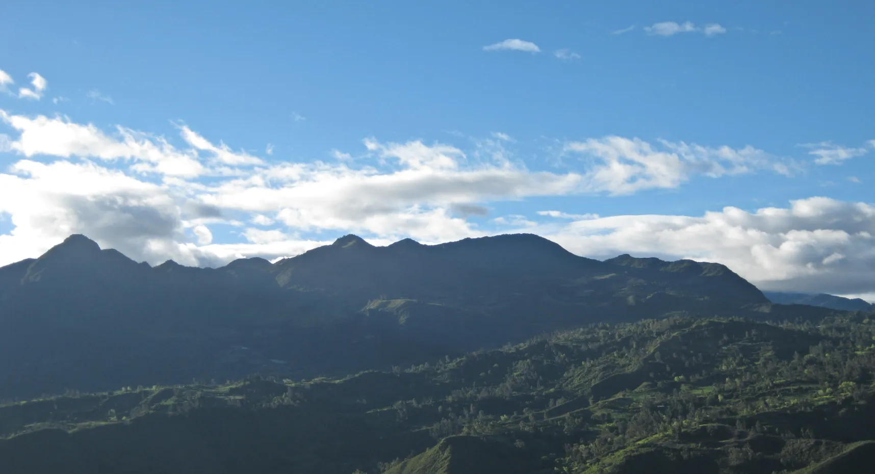 Vista panorámica de área rural de Cáqueza