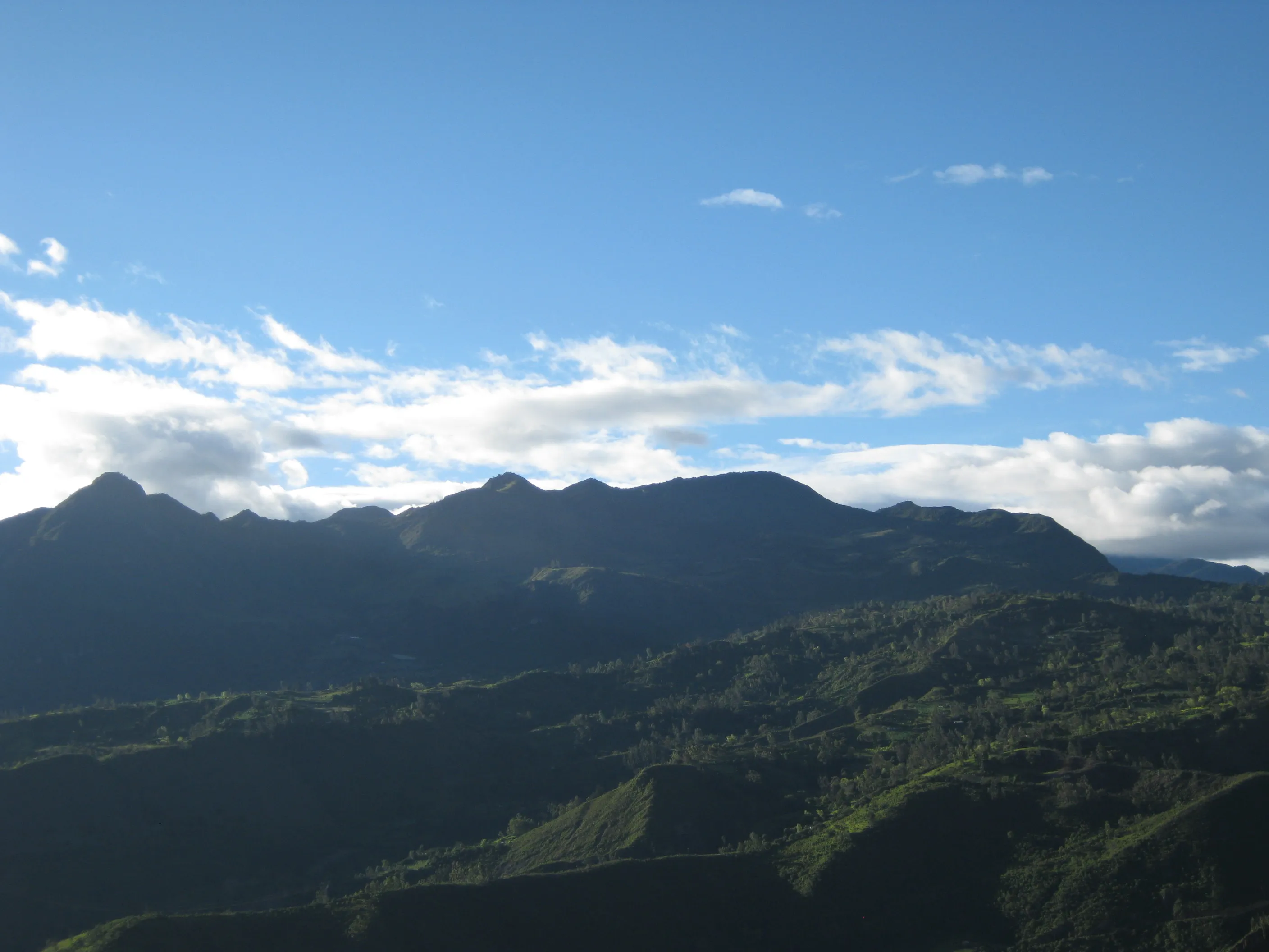 vista área rural de Caqueza